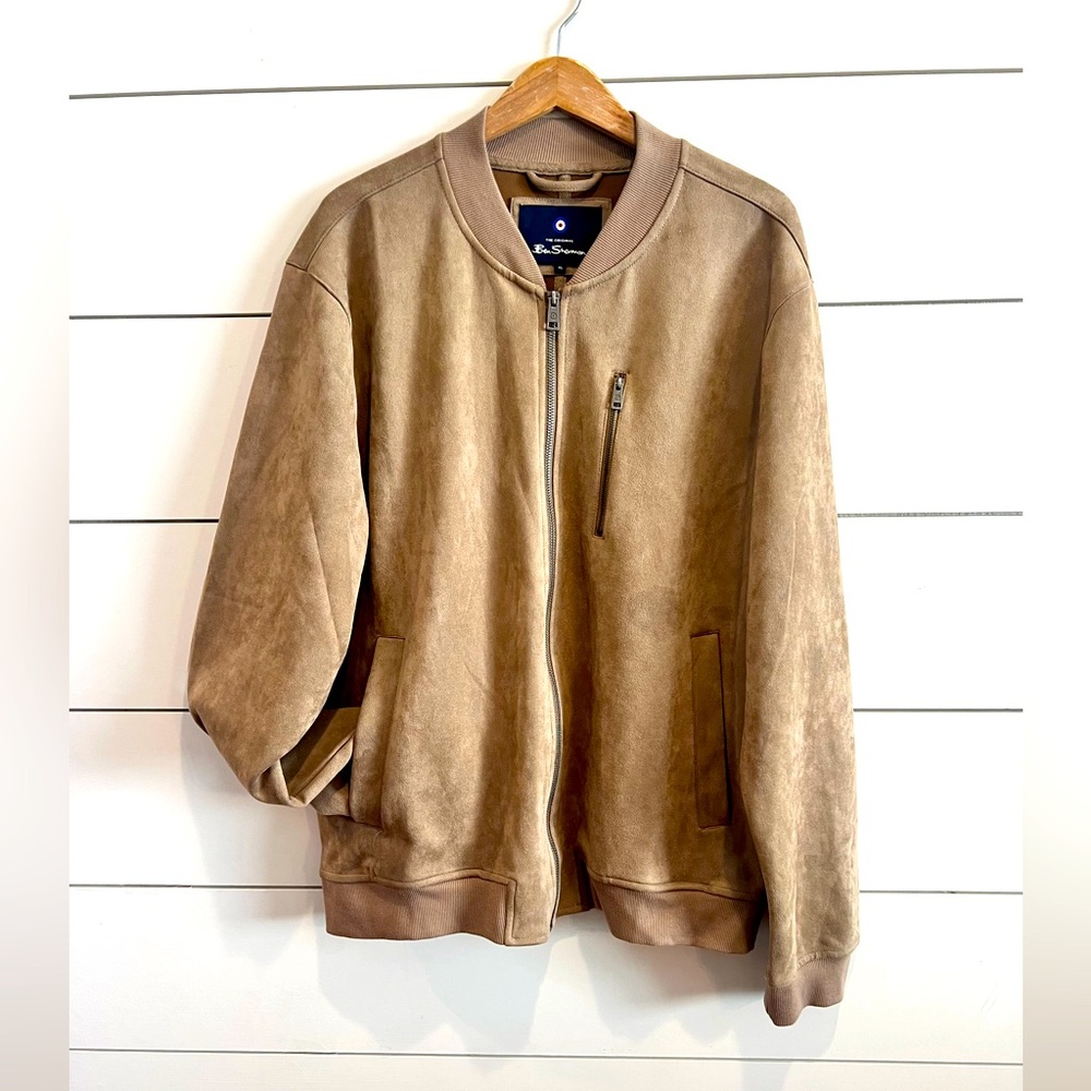 Ben Sherman Faux Suede Light weigh brown Jacket dress it up